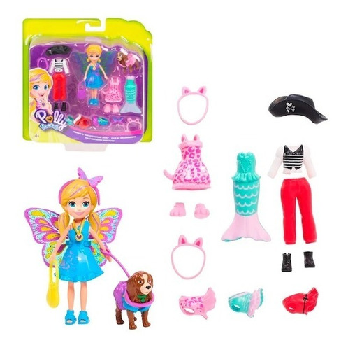 Imagen 1 de 7 de Polly Pocket- Pack De Disfraces - Mascota - Mattel
