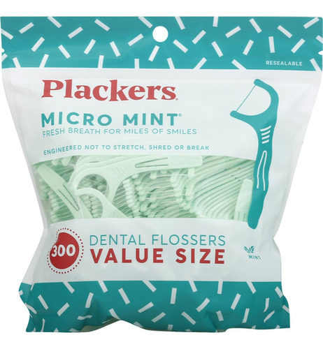 Hilo Dental Plackers X300 Flossers Americanos Original Menta