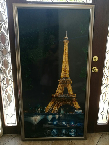 Torre Eifel De Noche Fotografía Original 