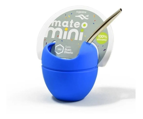 Mate Mateo Mini Silicona Flexible Libre Bpa + Bombilla