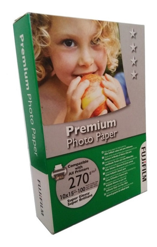 Papel Fotográfico Fujifilm Alta Calidad 100 Hojas 270 Gramos