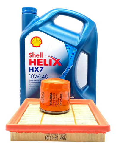 Kit 2 Filtros Fram+ Shell Hx7 10w40 Virtus 1.6 Nafta
