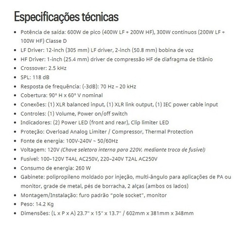 Imagem 4 de 4 de Caixa Acústica Ativa Alto Tx212 600w Oferta