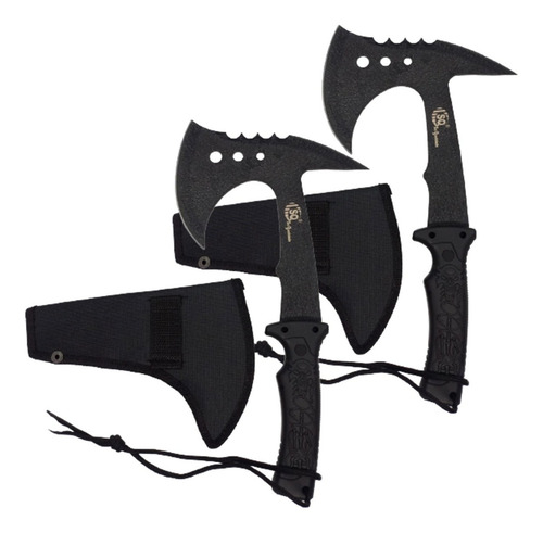 Kit C/ 2 Machados Tático Militar Corte Duplo Fulltang Viking