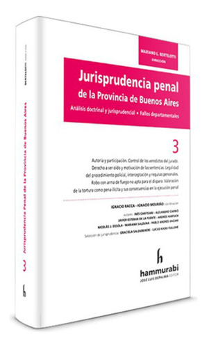 Jurisprudencia Penal De La Provincia De Buenos Aires. 3 - Mo
