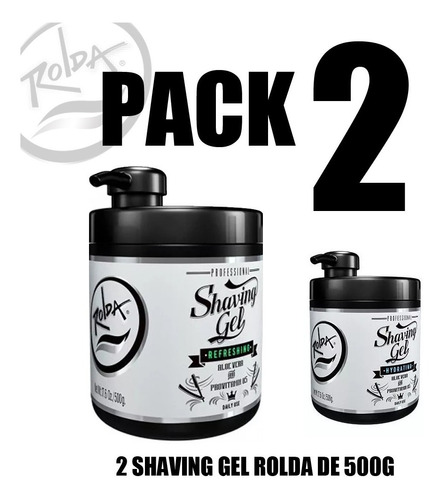 ¡oferta! Pack De 2 Shaving Gel Rolda De 500g Envio Gratis 