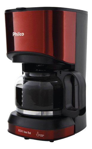 Cafeteira Philco  Inox Red Pcf41 Cor Vermelho/Preto 220V