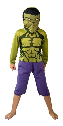 Imagen 1 de 1 de Disfraz De Hulk Talle 2 (7a8) Años. Dinos