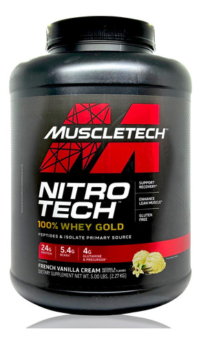 Nitrotech Whey Gold 5 Lbs Vainilla Muscletech.
