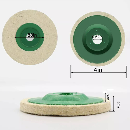 Lana Para Moler, 100 Mm, 4 Unidades, 10 Unidades, Fieltro