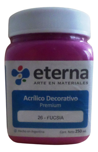 Acrílico Decorativo Premium Eterna 250 Ml Fucsia