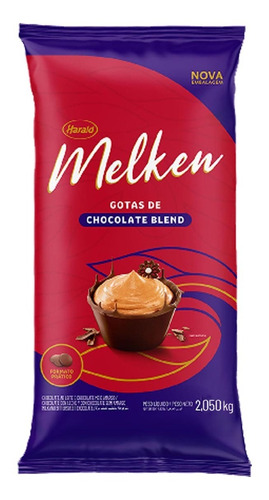 2kg Chocolate Blend Nobre Em Gotas Melken Harald