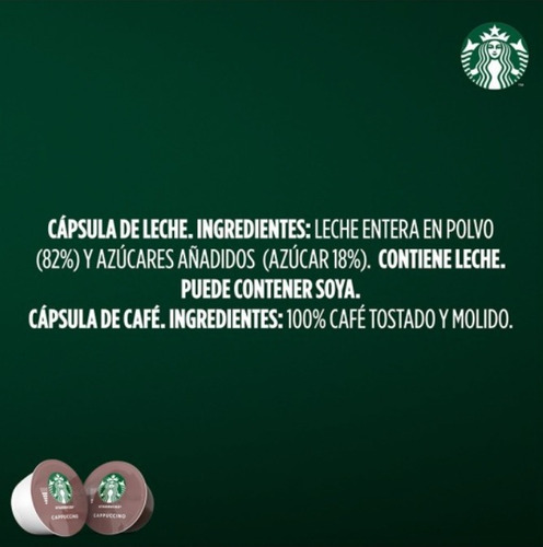 Imagen 8 de 10 de Nescafé Dolce Gusto 12 Cápsulas Starbucks® Capuchino Oferta!