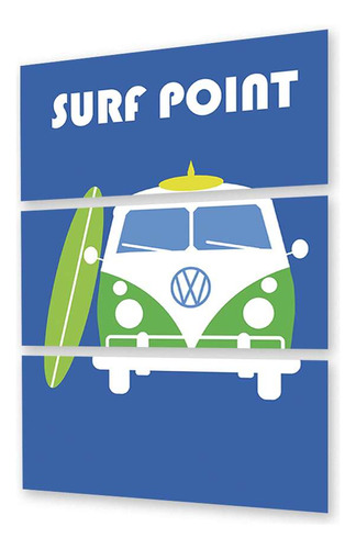 Cuadro Trip 80x120 Vehiculos Surf Point Camio Retro Azul