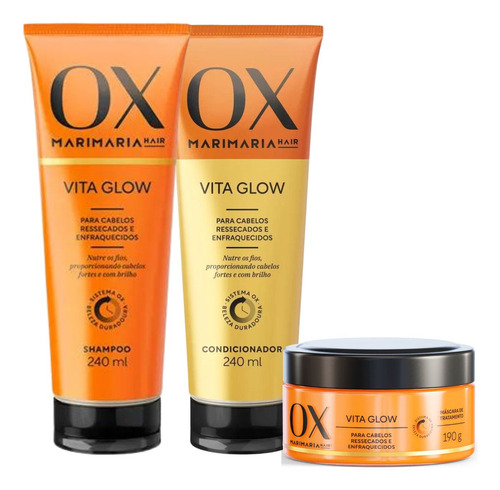  Kit Ox Mari Maria Hair Vita Glow C/3