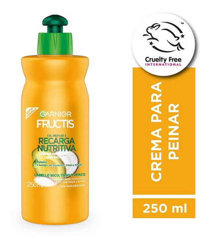 Crema Para Peinar Recarga Nutritiva Fructis Garnier