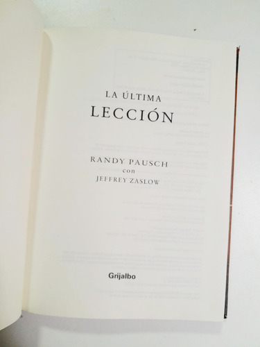 La Última Lección - Randy Pausch (Usado)