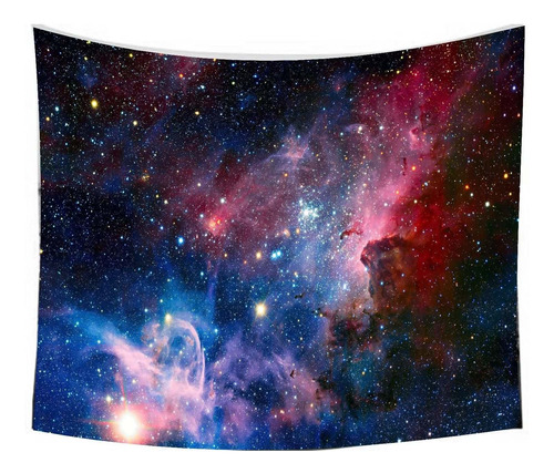 Imagen 1 de 7 de Tapiz De Decoración De Poliéster Galaxia Cósmica 130x150cm