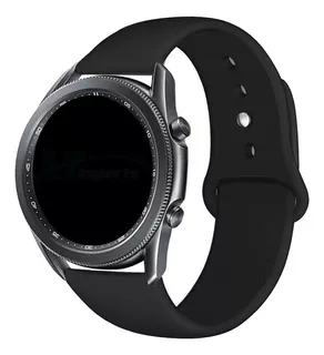 Pulseira 22mm Sport Lisa Para Samsung Gear S3 Frontier Cor Preto