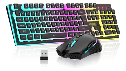 Redthunder Combo De Teclado Y Mouse Inalmbricos Para Juegos