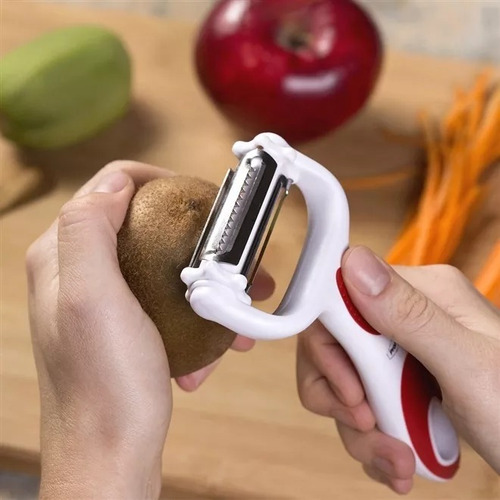 Imagem 4 de 6 de Peeler Descascador De Frutas E Legumes 3 Em 1 - Prana