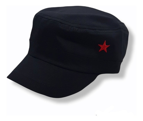 Imagen 1 de 5 de Gorra Estrella Bandera Cuba Che Militar Visera Corta Fidel
