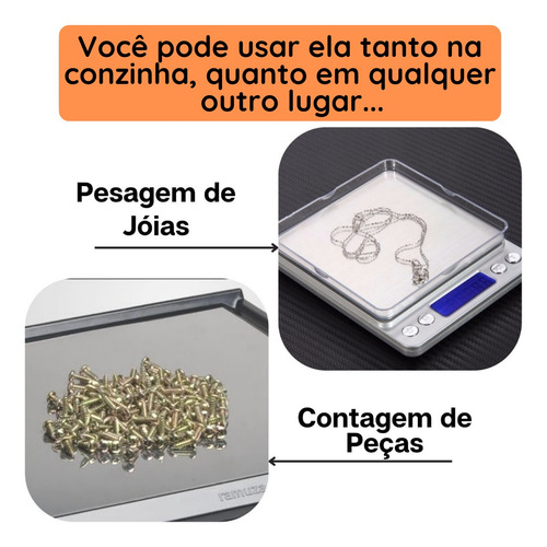 Mini Balança Digital De Cozinha Alta Precisão 0,1g Até 2000g
