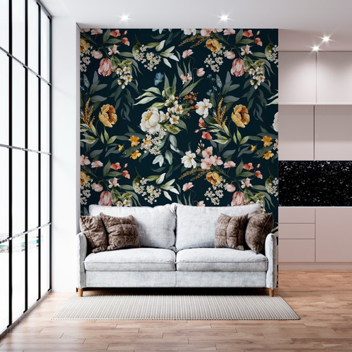 Vinilos Mural Flores Deco Gigantografia