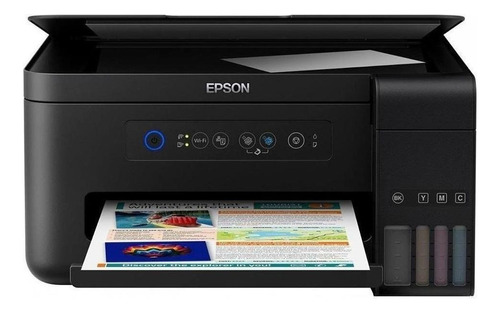 Impresora a color multifunción Epson EcoTank L4150 con wifi negra 110V