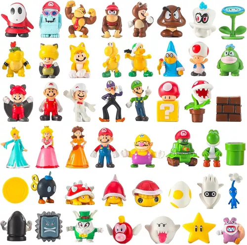 Figuras Mario Bros Para Decoración Pastel 48pz Regalo Fiesta