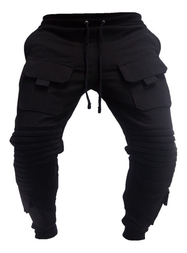 Joggers Hombre Pantalon Cargo Plizado Buzo Emoji