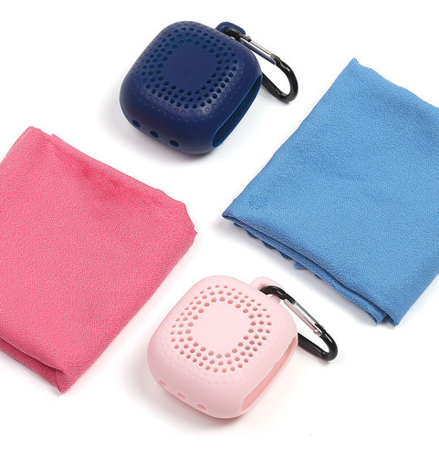 Toalla De Secado Rápido Con Funda De Silicona Y Rosa Que Abs
