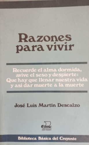 Libro Usado Razones Para Vivir Jose Luis Martin Descalzo