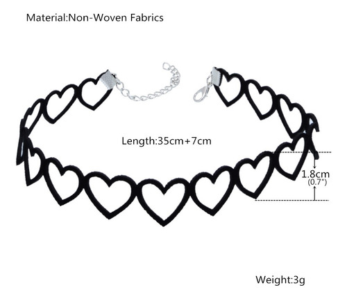 Collar Gargantilla Moda Mujer Choker Calavera Punk Gótico Corazones