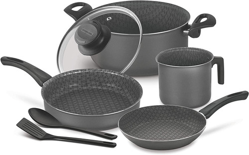 Imagen 4 de 5 de Bateria De Cocina Tramontina 7 Piezas Antiadherente 20599389
