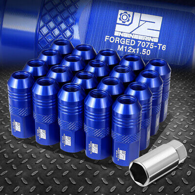 J2 Open-end Aluminum Knurled Blue 20 Lug Nuts Set+adapte Zzf