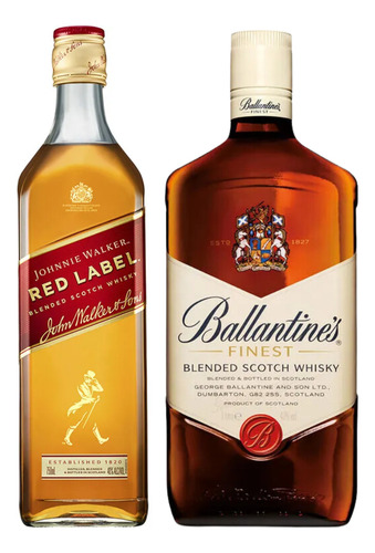 Whisky Johnny Walker Red Label + Ballantines Finest