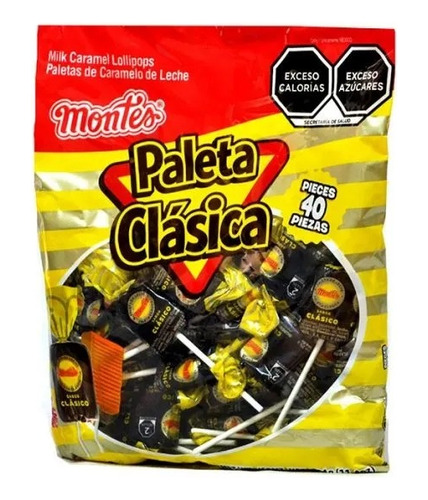 Montes Paleta Clasica De Caramelo Suave 40pz 324g