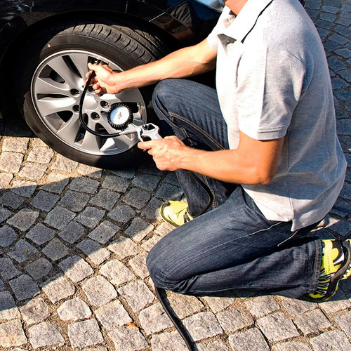 Imagen 5 de 7 de Compresor De Aire Portatil Einhell Soplador Inflador Auto + Kit Accesorios