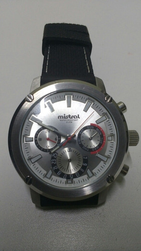 Reloj Mistral Hombre!! Acero Inoxidable!! Analogo Caja 45mm.