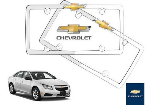 Par Porta Placas Chevrolet Cruze 1.8 2013 Original