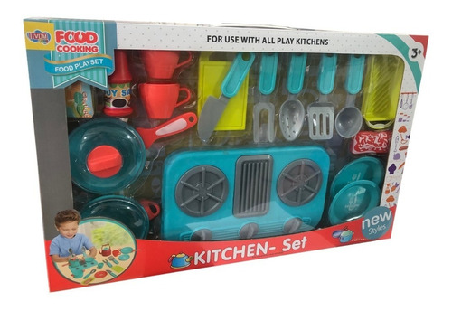 Kitchen-set De 57cm X 36cm Incluye 19 Piezas