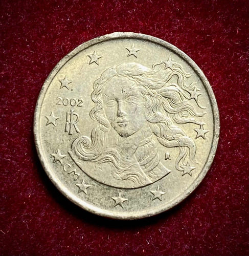 Moneda 10 Centavos De Euro Italia 2002 Km 213 Oro Nórdico