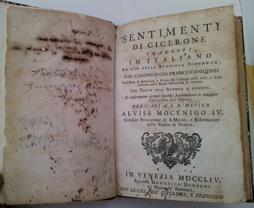 Setimenti Di Cicerone - 1754