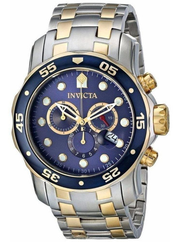 Relógio Masculino Invicta Pro Diver 0077 Em Aço Prata Misto