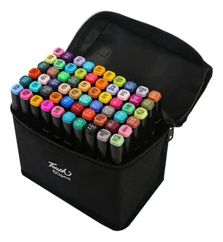 Set 60 Marcadores Plumones Colores Doble Punta Lettering