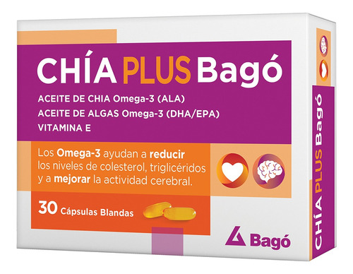 Suplemento en cápsula Bagó  Chia plus omega 3