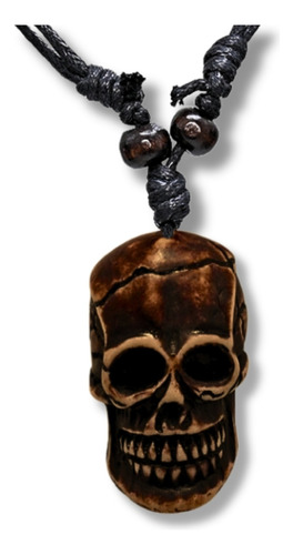 Collar Cráneo Calavera Skull Imitación Colmillo Hombre
