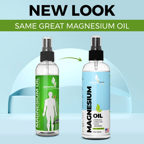 Aceite De Magnesio Essentiallybased 100% Puro 355ml