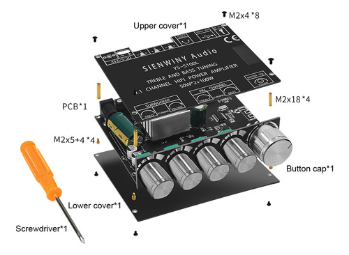 Sistema De Audio Inalámbrico, Placa Amplificadora De Subwoof